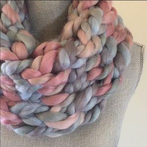 Handmade Chunky Arm Knit Infinity Scarf